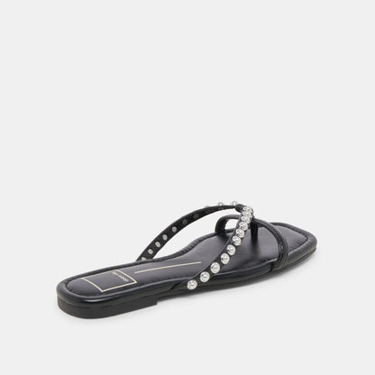 LUCCA PEARL SANDALS BLACK PEARLS | Dolce Vita