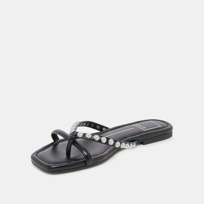 LUCCA PEARL SANDALS BLACK PEARLS | Dolce Vita