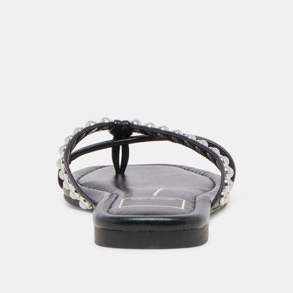 LUCCA PEARL SANDALS BLACK PEARLS | Dolce Vita
