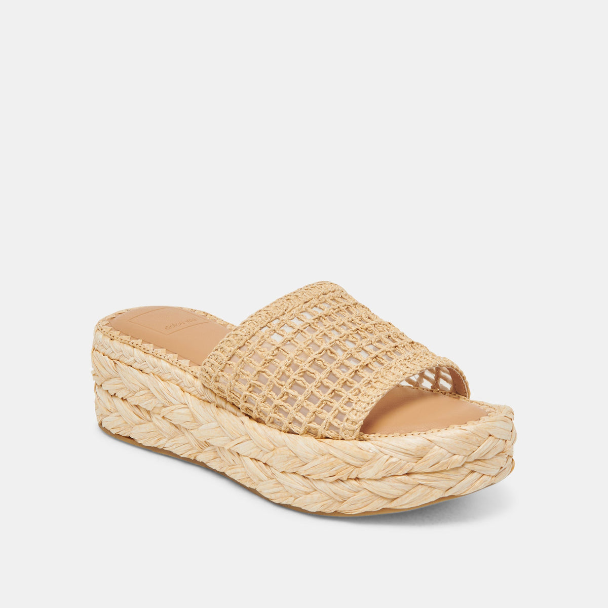 CHAVI MESH SANDALS NATURAL WOVEN RAFFIA | Dolce Vita