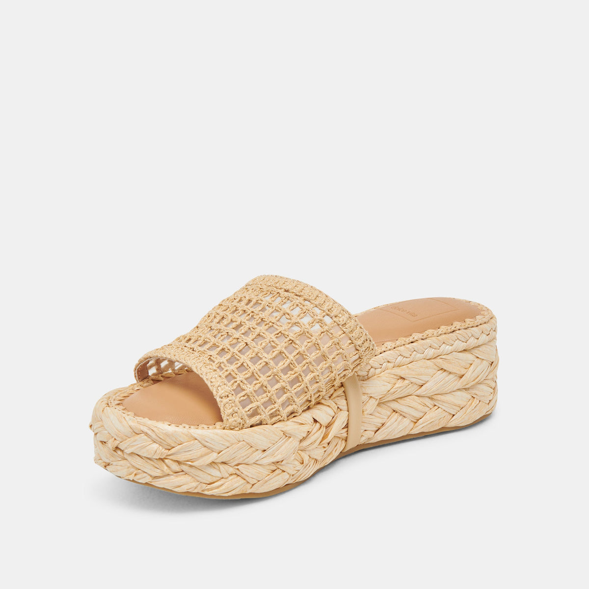 CHAVI MESH SANDALS NATURAL WOVEN RAFFIA | Dolce Vita