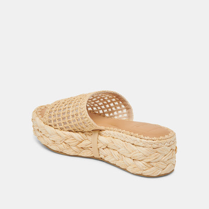 CHAVI MESH SANDALS NATURAL WOVEN RAFFIA | Dolce Vita