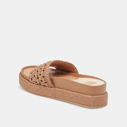 SIDONA SANDALS BROWN RAFFIA | Dolce Vita