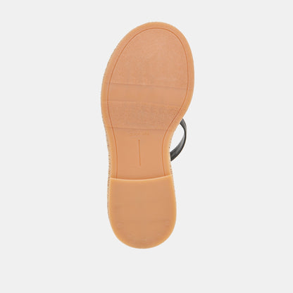 WRILEY SANDALS BLACK WOVEN RAFFIA | Dolce Vita