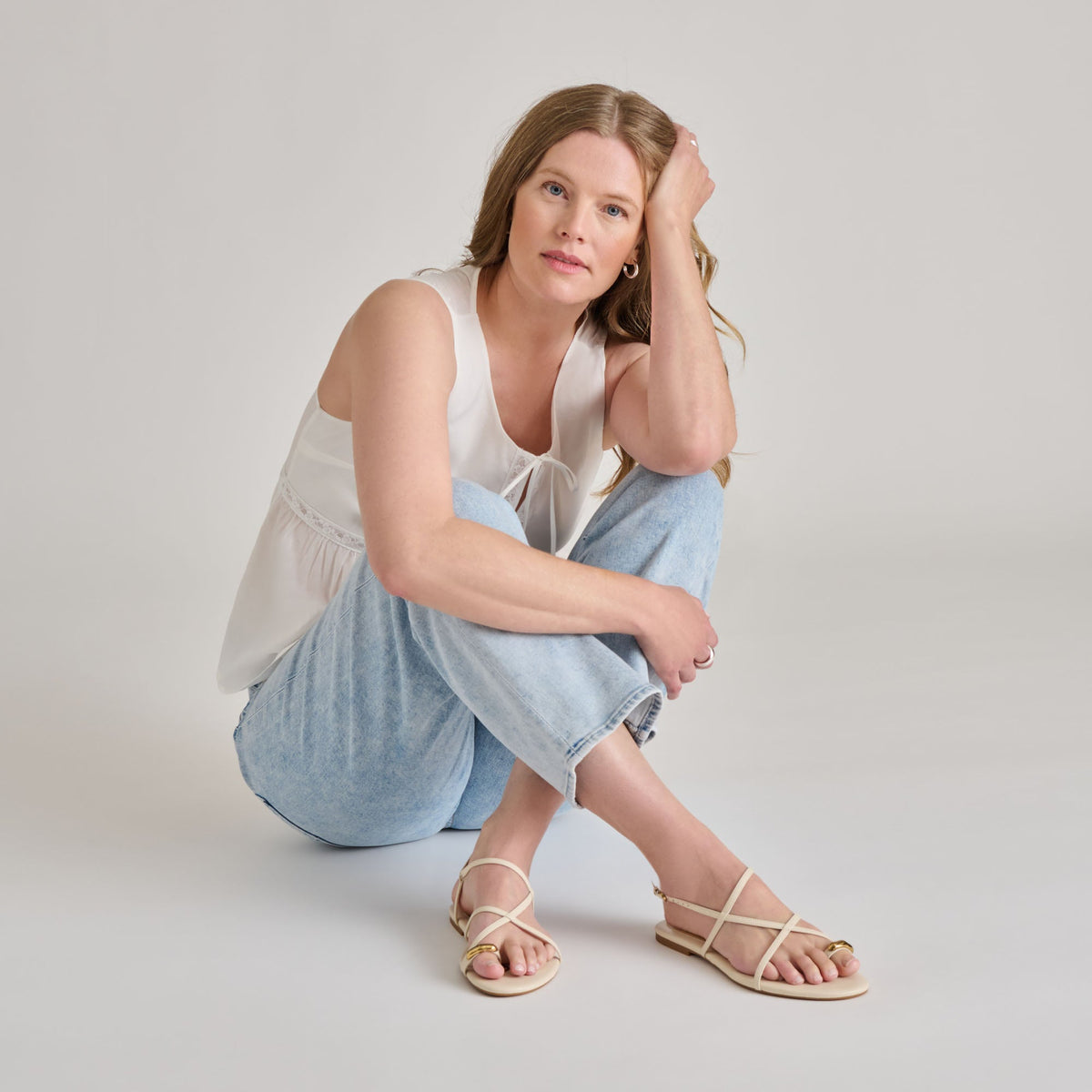 KESHA SANDALS BONE LEATHER | Dolce Vita