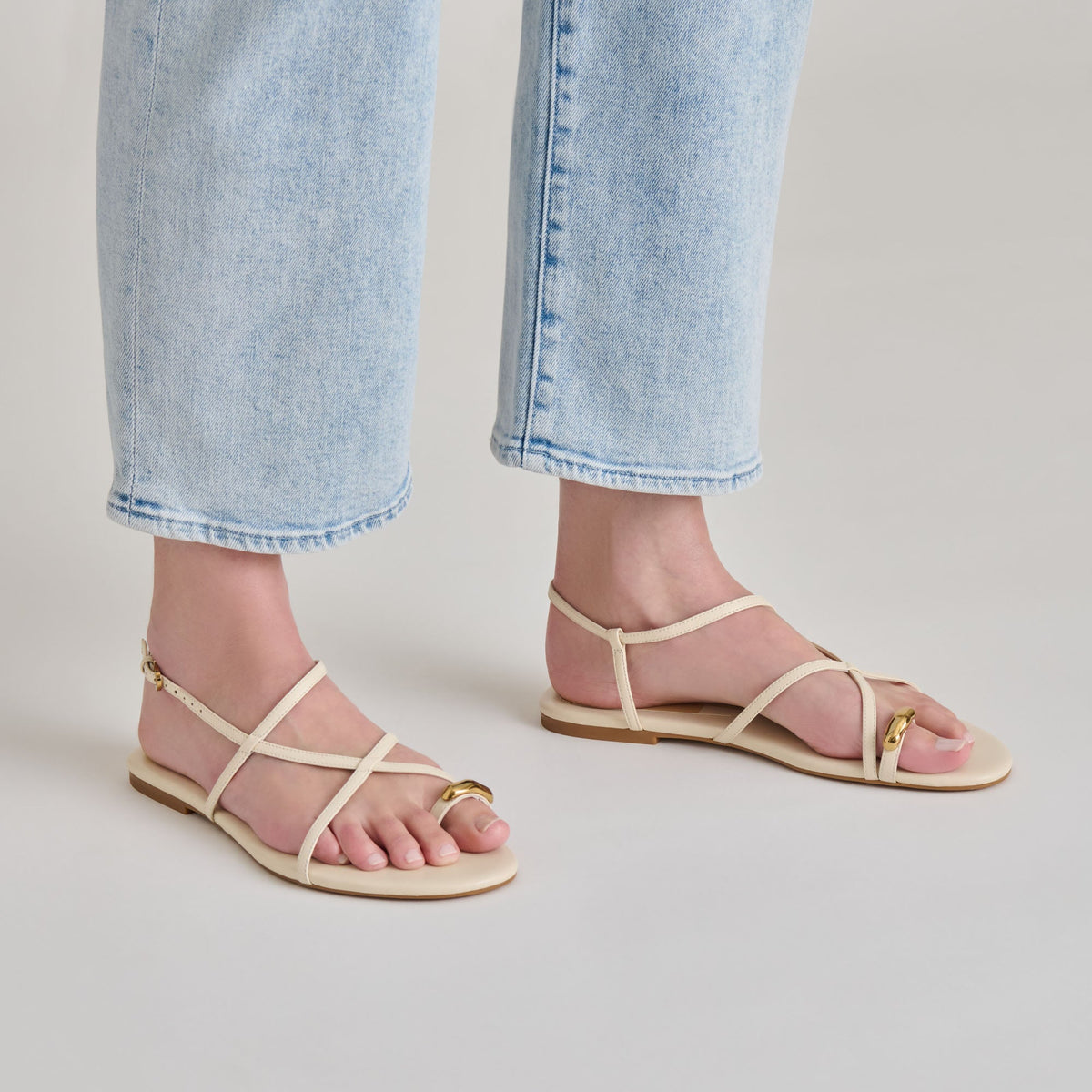 KESHA SANDALS BONE LEATHER | Dolce Vita