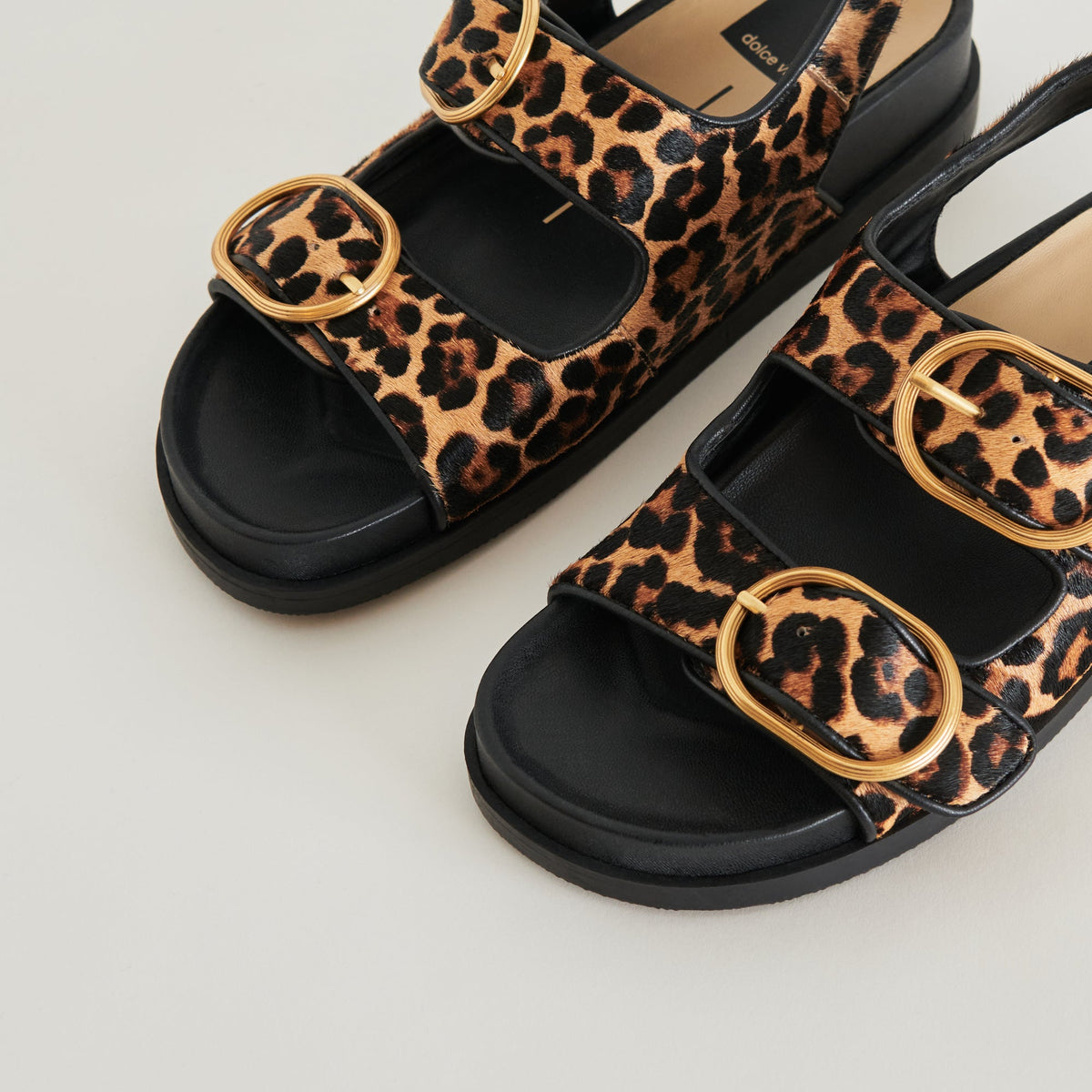 STARLA SANDALS LEOPARD BLACK CALF HAIR | Dolce Vita