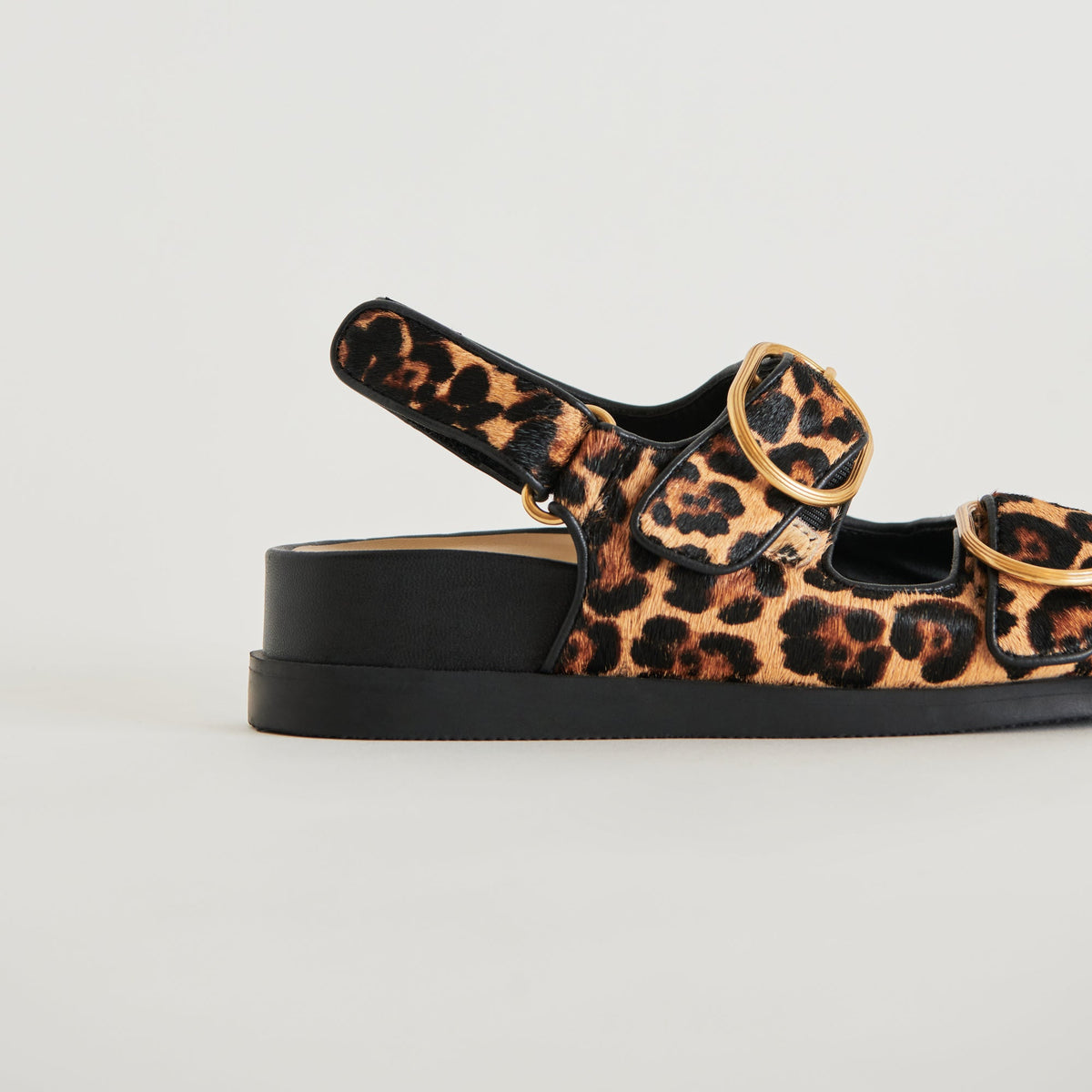 STARLA SANDALS LEOPARD BLACK CALF HAIR | Dolce Vita