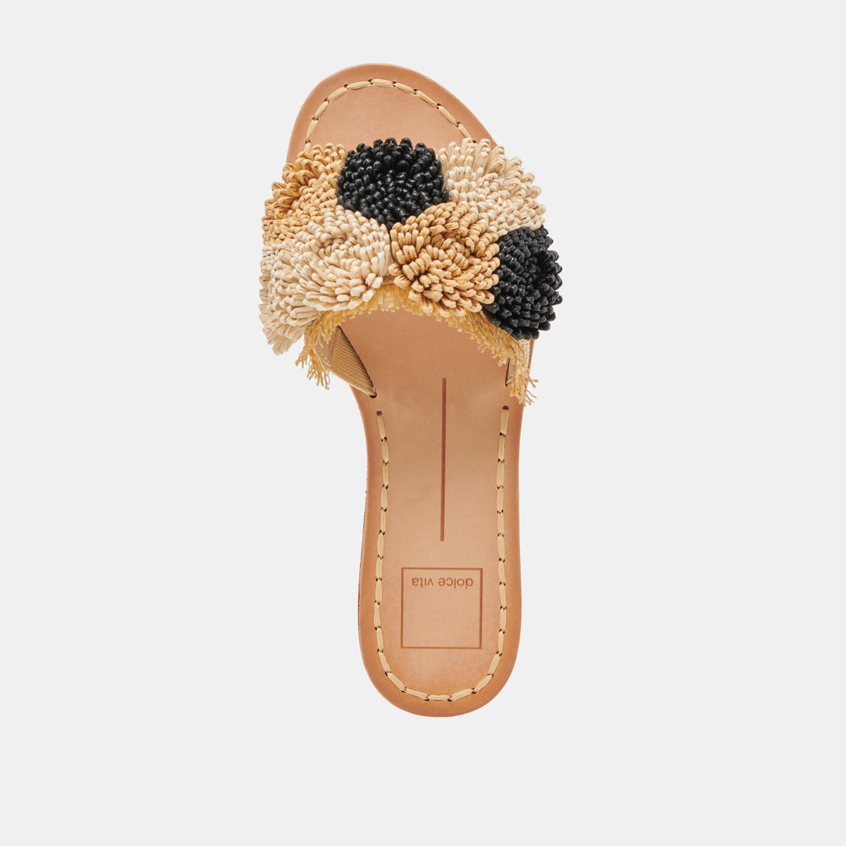 DANELA SANDALS BLACK NATURAL RAFFIA | Dolce Vita