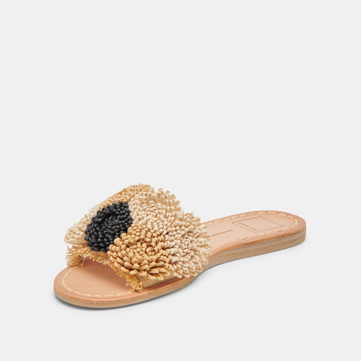 DANELA SANDALS BLACK NATURAL RAFFIA | Dolce Vita