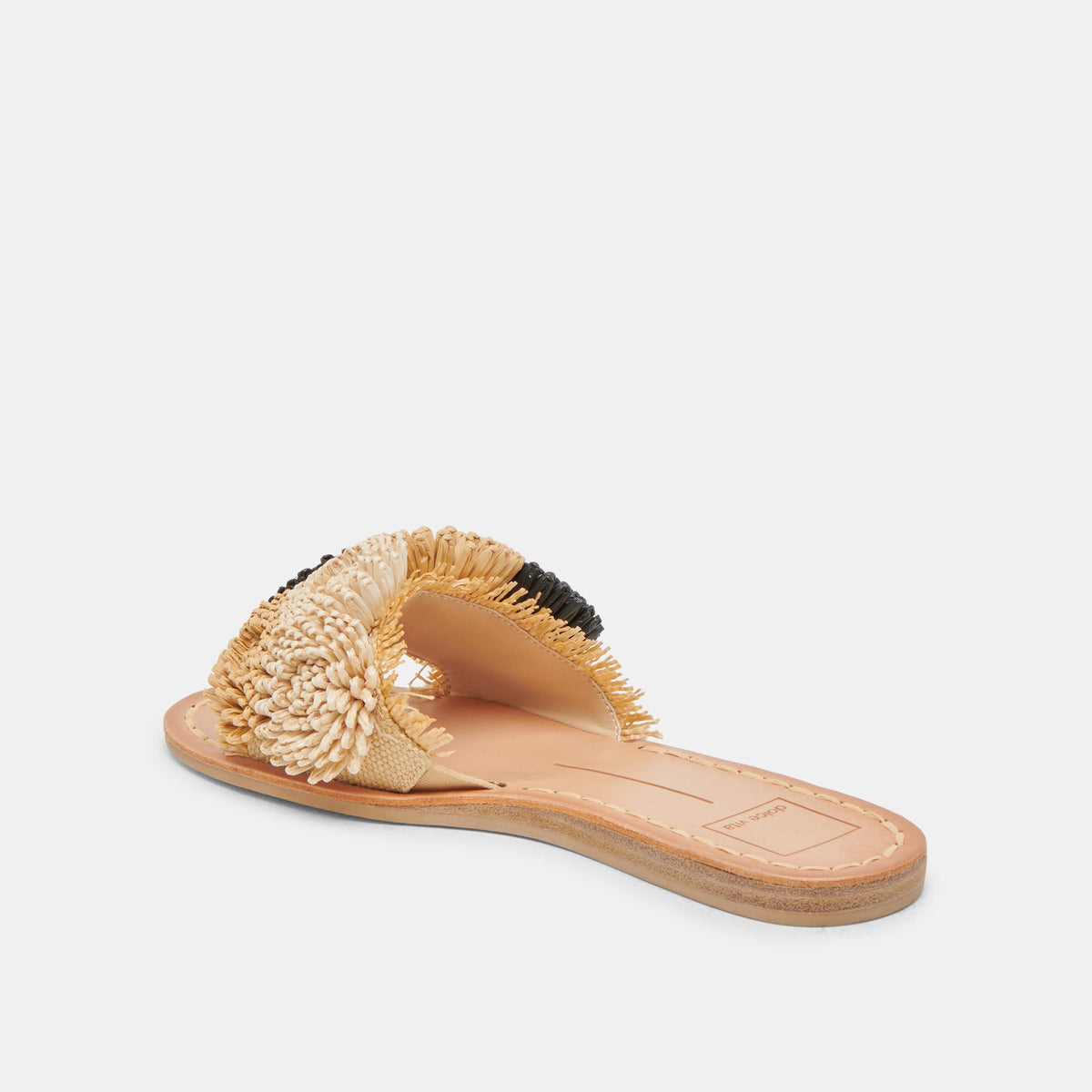 DANELA SANDALS BLACK NATURAL RAFFIA | Dolce Vita