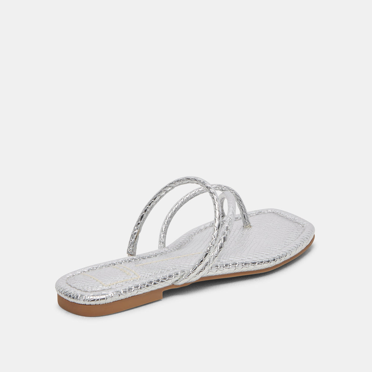 LEANNA SANDALS SILVER EMBOSSED STELLA | Dolce Vita