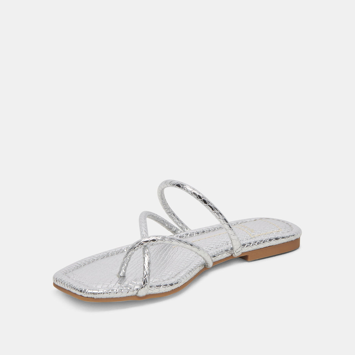 LEANNA SANDALS SILVER EMBOSSED STELLA | Dolce Vita