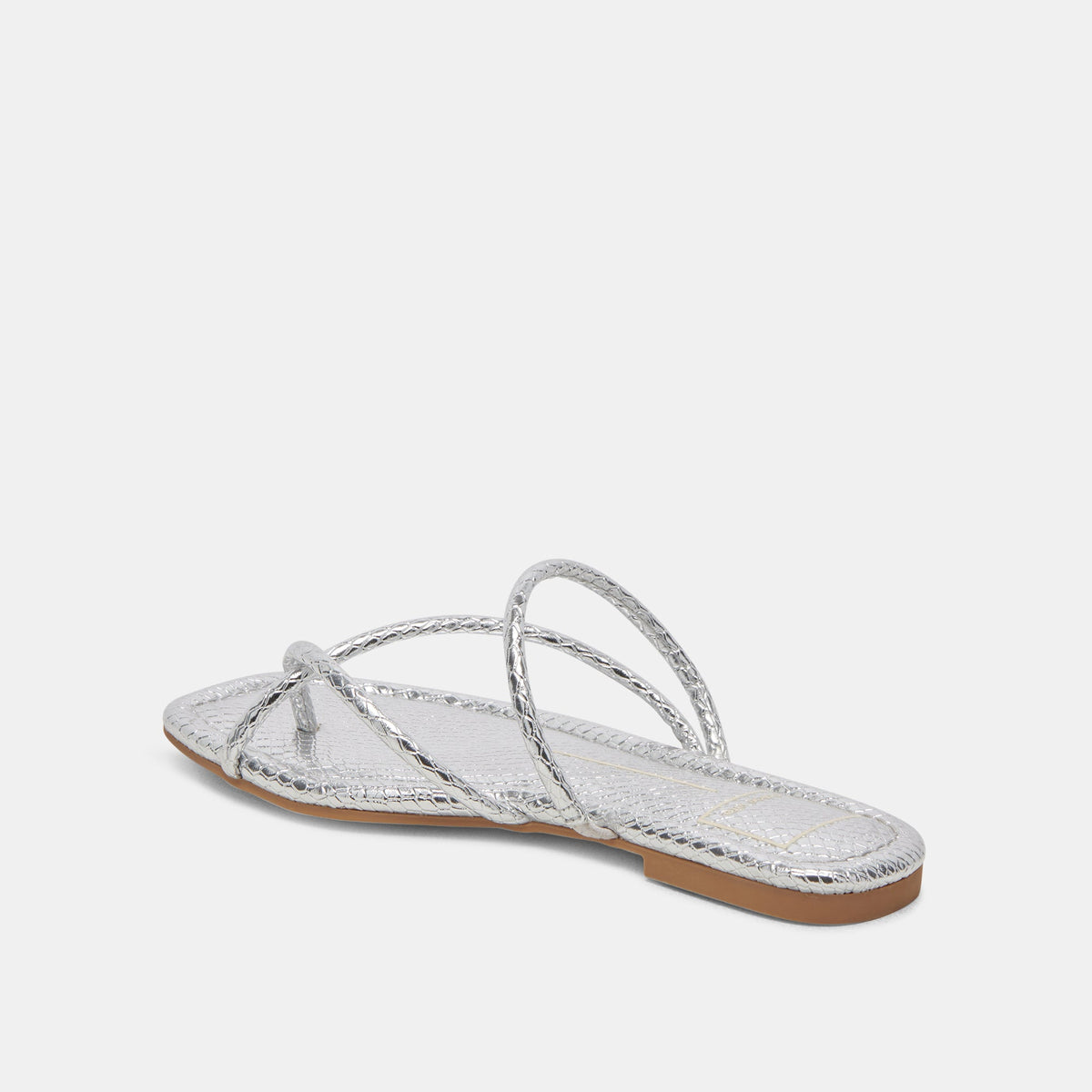 LEANNA SANDALS SILVER EMBOSSED STELLA | Dolce Vita