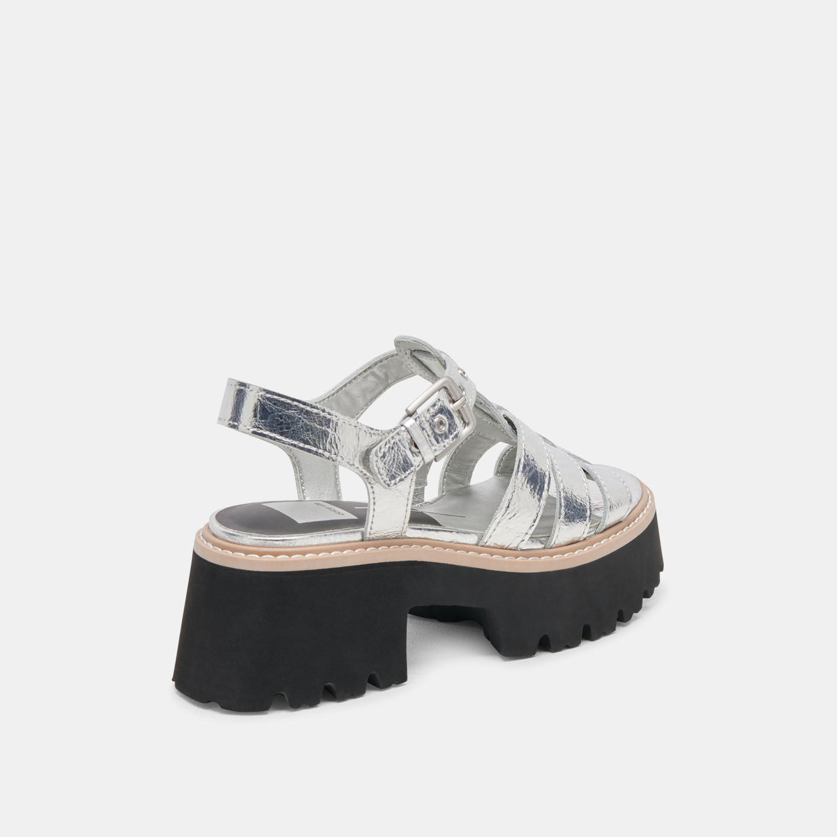 LATICE SANDALS SILVER DISTRESSED LEATHER | Dolce Vita