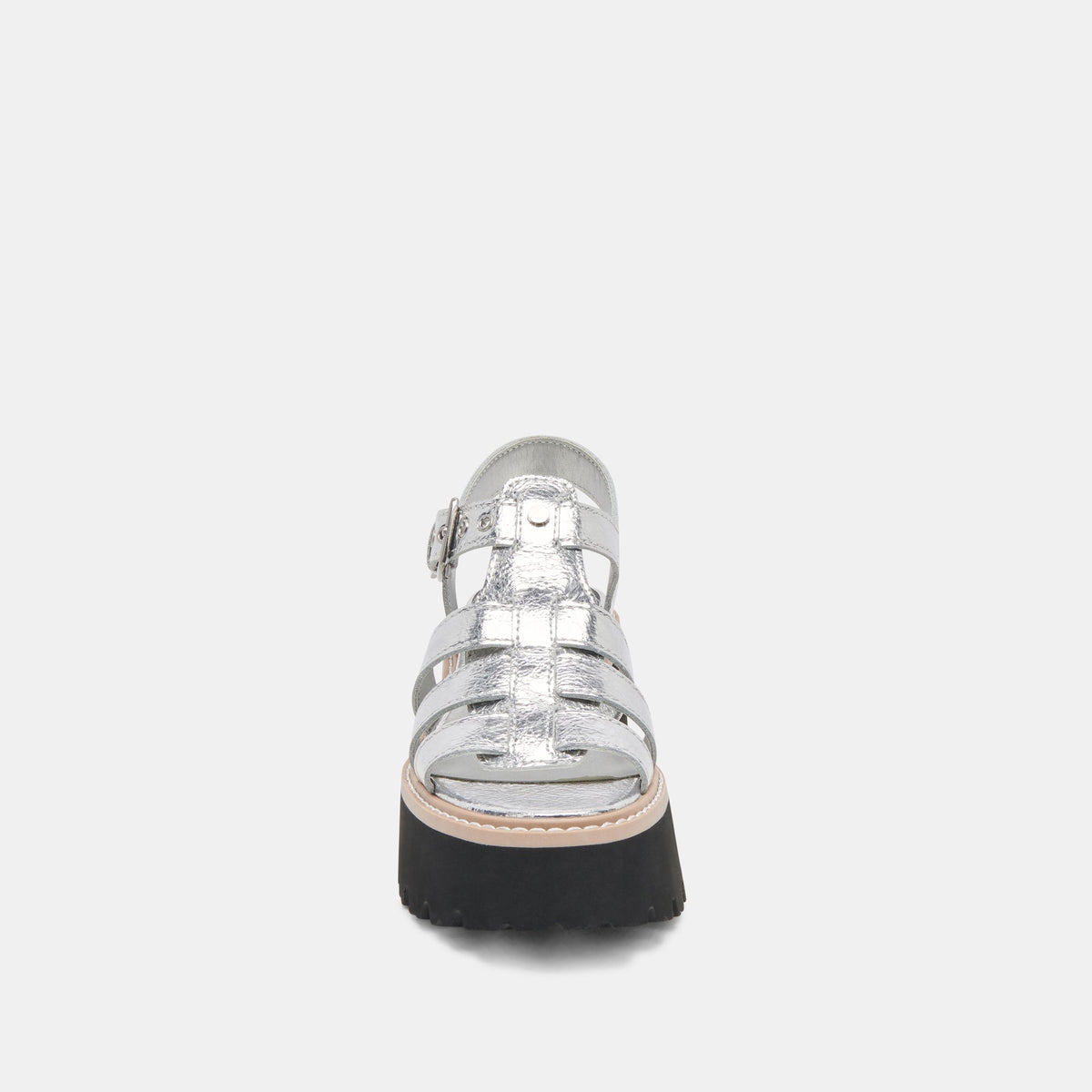 LATICE SANDALS SILVER DISTRESSED LEATHER | Dolce Vita