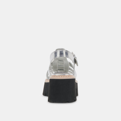 LATICE SANDALS SILVER DISTRESSED LEATHER | Dolce Vita