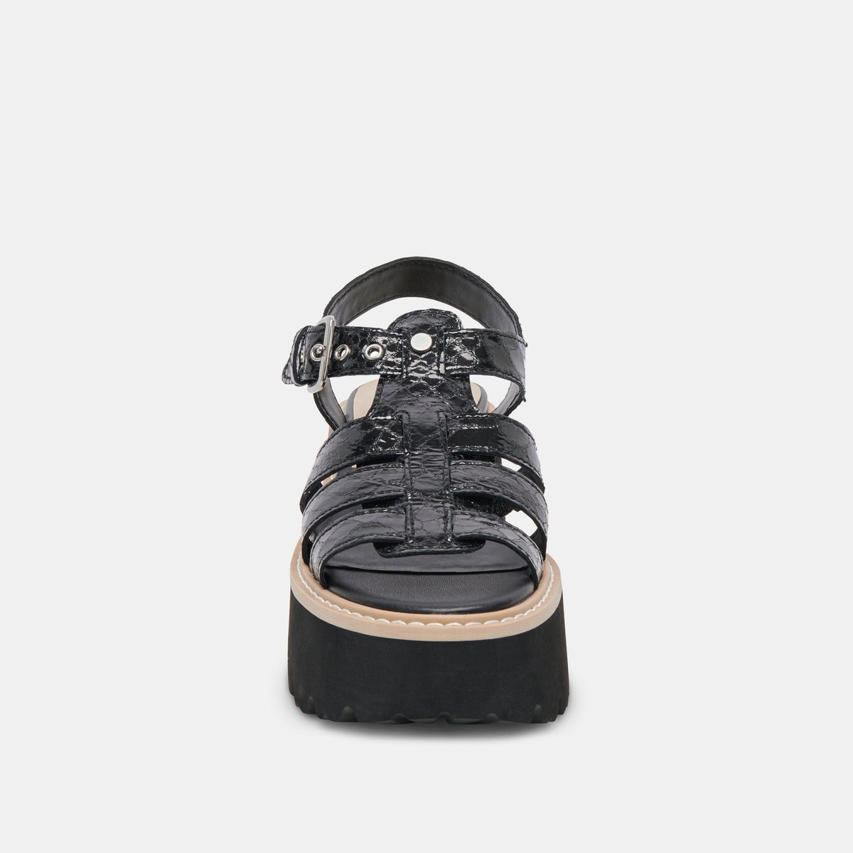 LATICE SANDALS MIDNIGHT EMBOSSED LEATHER | Dolce Vita