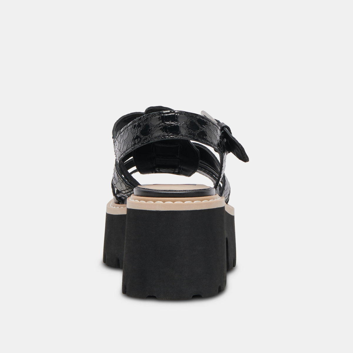 LATICE SANDALS MIDNIGHT EMBOSSED LEATHER | Dolce Vita