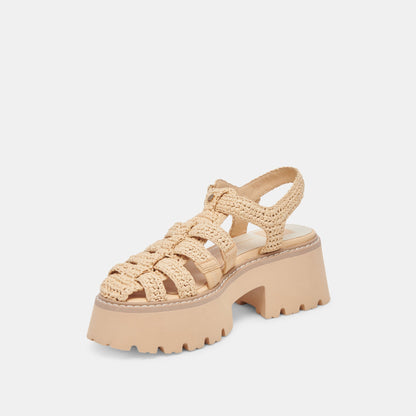 LASLY SANDALS NATURAL KNIT | Dolce Vita
