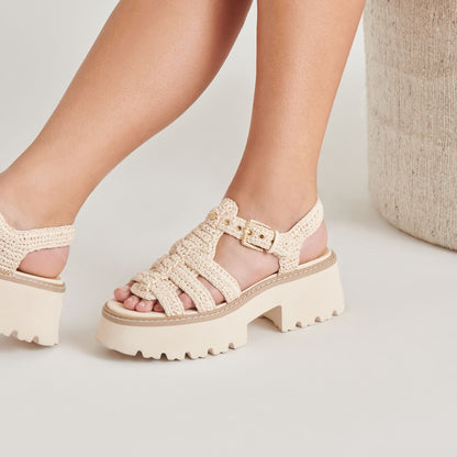 LATICE SANDALS OATMEAL KNIT | Dolce Vita