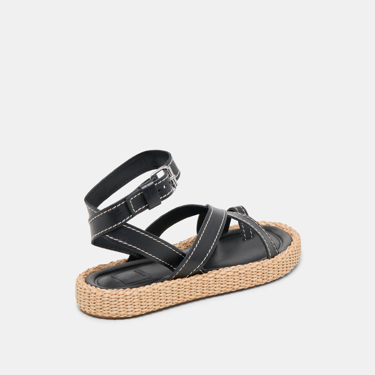 ROXIE SANDALS BLACK LEATHER | Dolce Vita