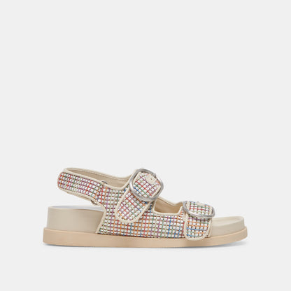 STARLA PRIDE SANDALS WHITE MULTI RAFFIA | Dolce Vita