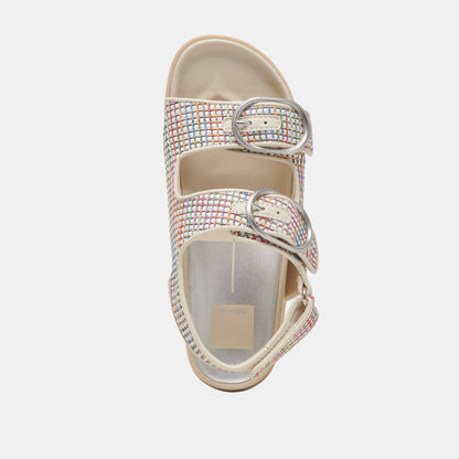 STARLA PRIDE SANDALS WHITE MULTI RAFFIA | Dolce Vita