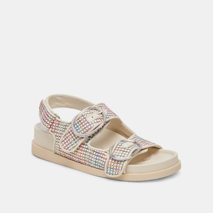 STARLA PRIDE SANDALS WHITE MULTI RAFFIA | Dolce Vita