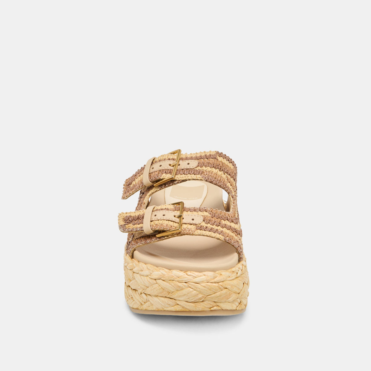 Falyn Brown Natural Woven Raffia Sandals | Dolce Vita