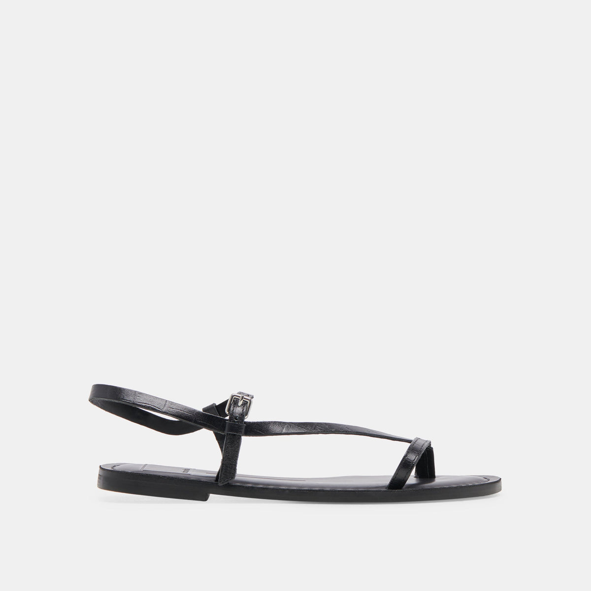 WANDRE SANDALS NOIR EMBOSSED LEATHER | Dolce Vita