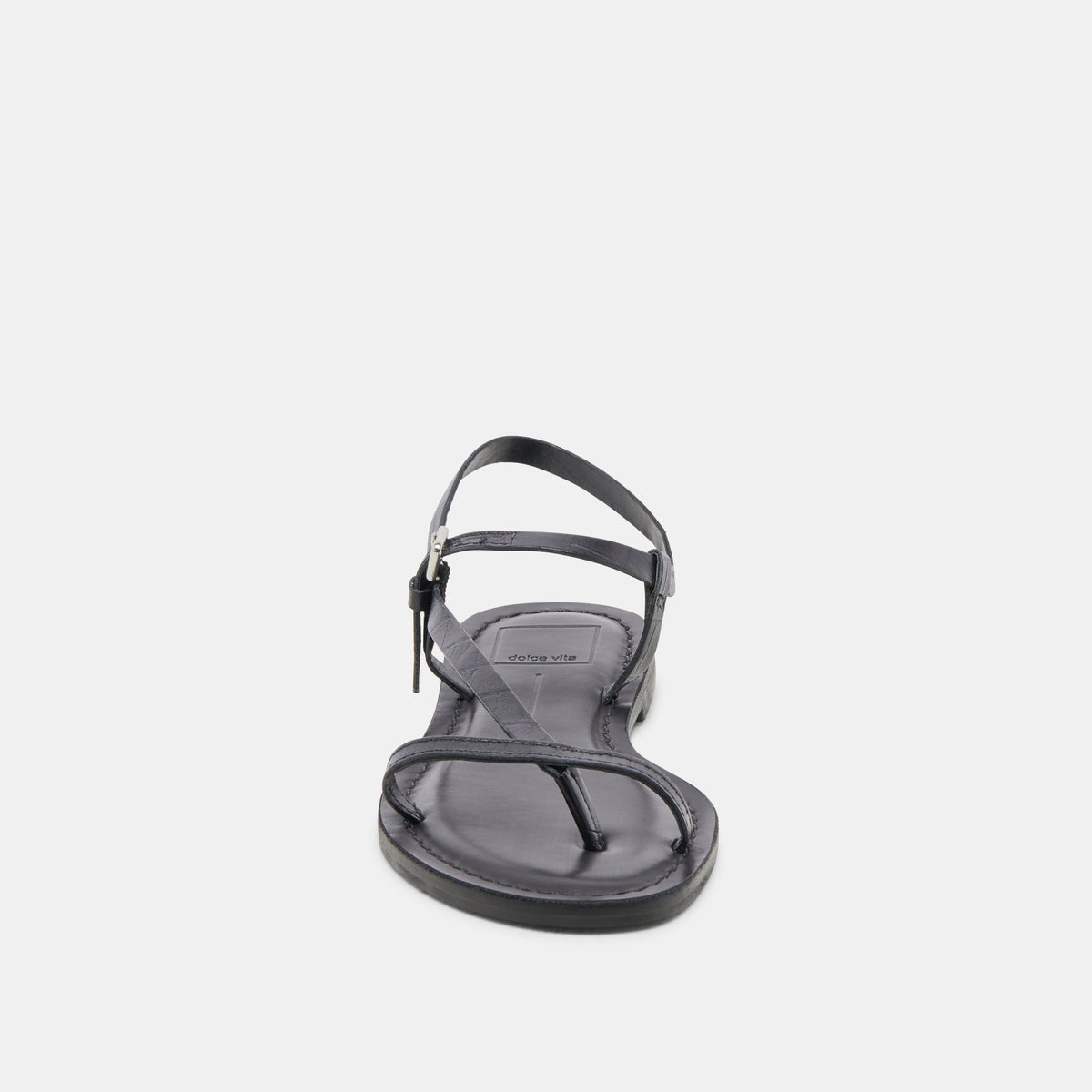WANDRE SANDALS NOIR EMBOSSED LEATHER | Dolce Vita