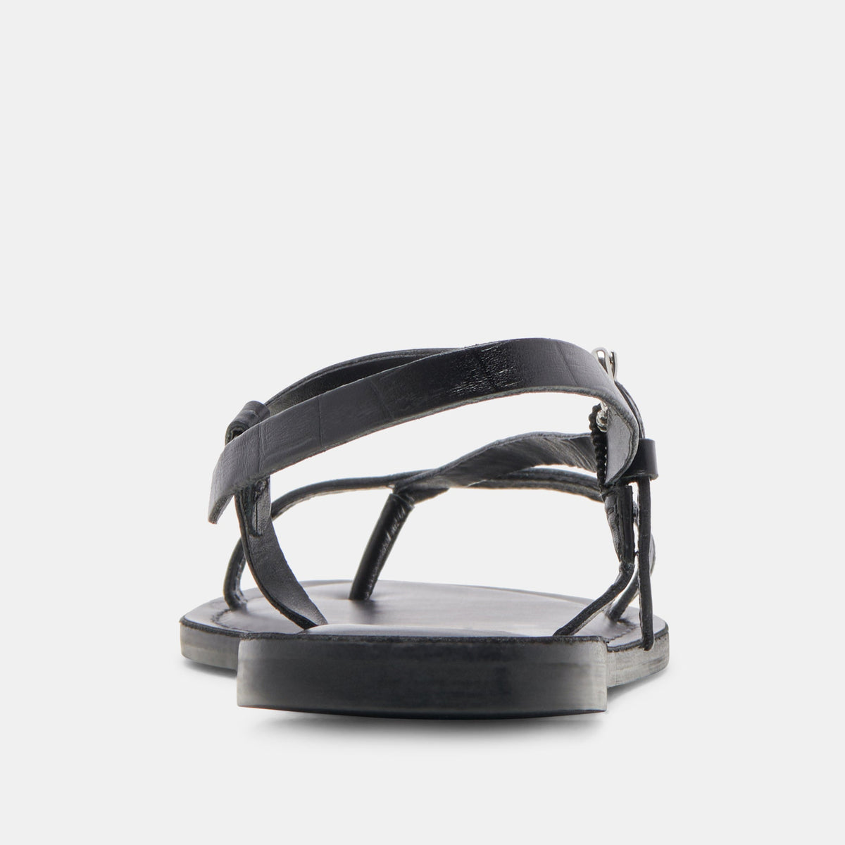 WANDRE SANDALS NOIR EMBOSSED LEATHER | Dolce Vita