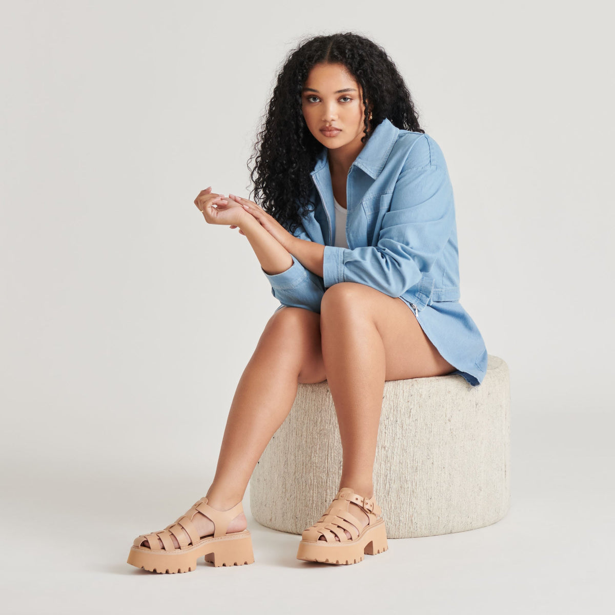 LASLY TONAL SANDALS CAFE LEATHER | Dolce Vita