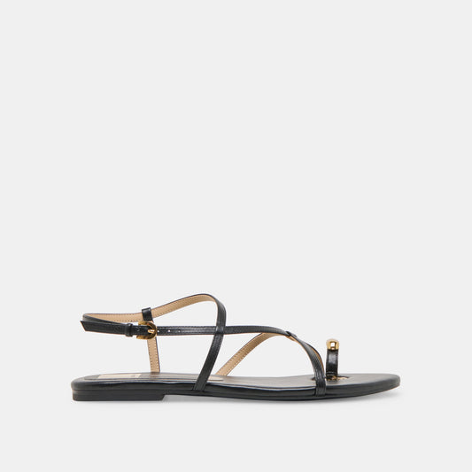 KESHA SANDALS BLACK LEATHER | Dolce Vita