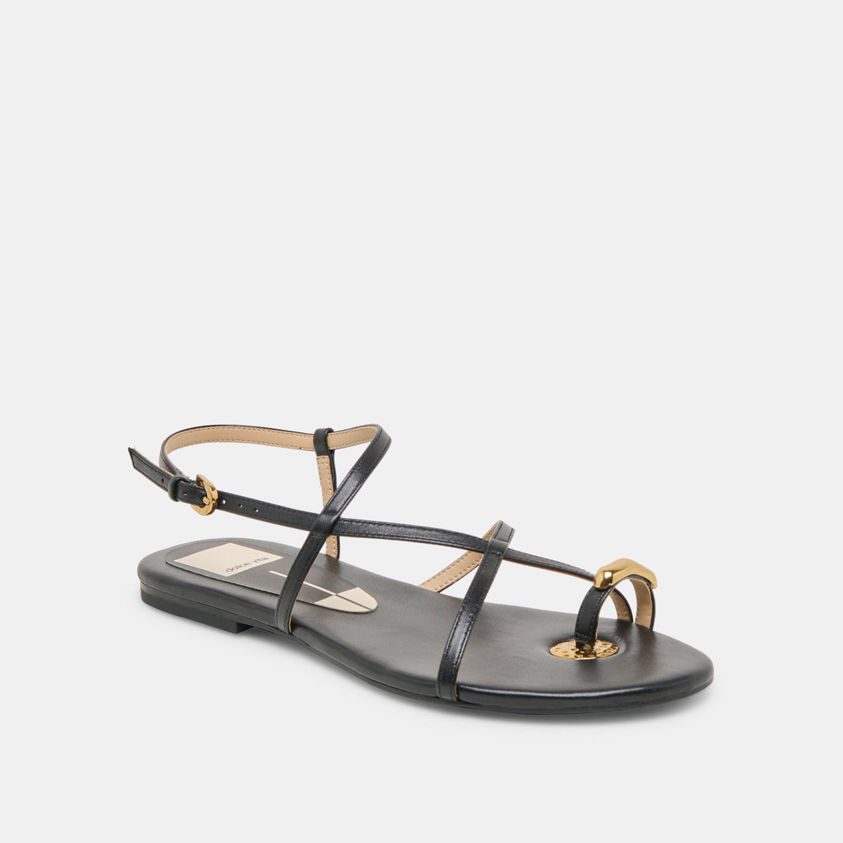 KESHA SANDALS BLACK LEATHER | Dolce Vita