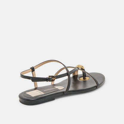 KESHA SANDALS BLACK LEATHER | Dolce Vita