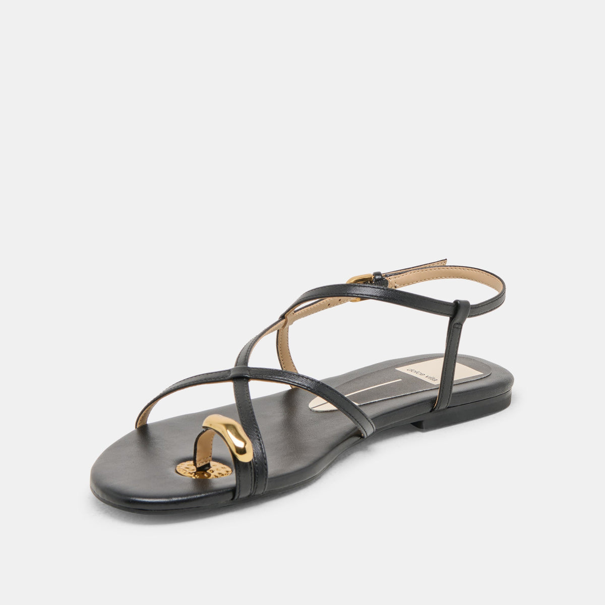 KESHA SANDALS BLACK LEATHER | Dolce Vita