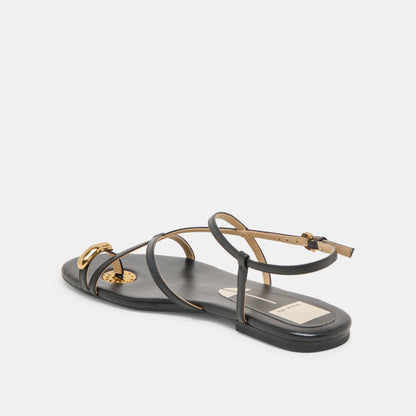 KESHA SANDALS BLACK LEATHER | Dolce Vita