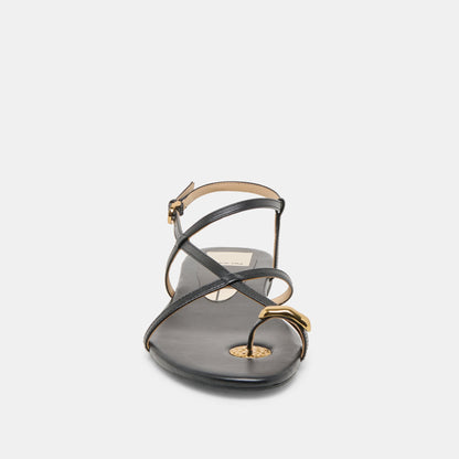 KESHA SANDALS BLACK LEATHER | Dolce Vita