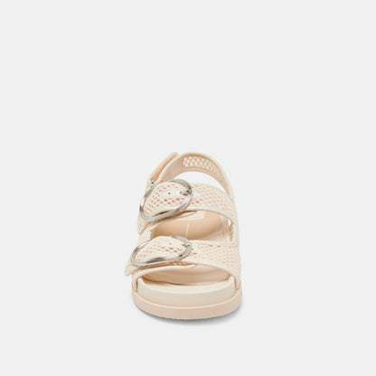 STARLA MESH SANDALS CREME WOVEN MESH | Dolce Vita
