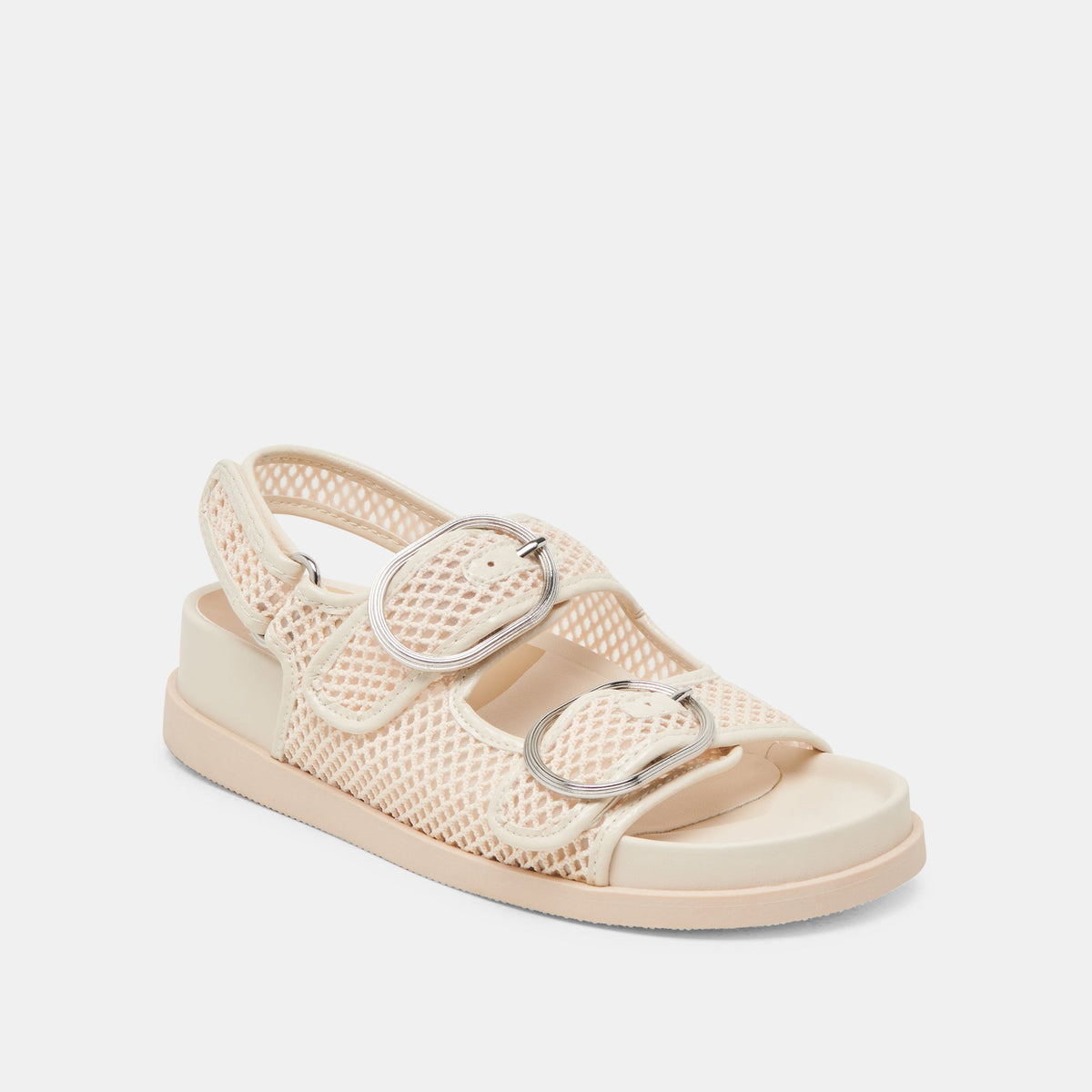 STARLA MESH SANDALS CREME WOVEN MESH | Dolce Vita