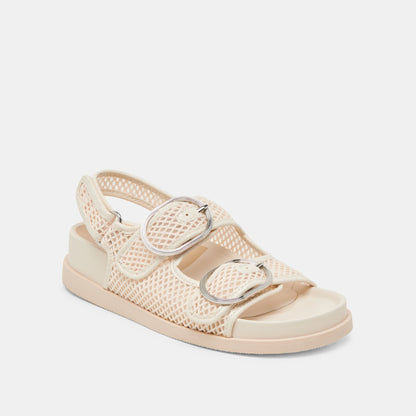 STARLA MESH SANDALS CREME WOVEN MESH | Dolce Vita
