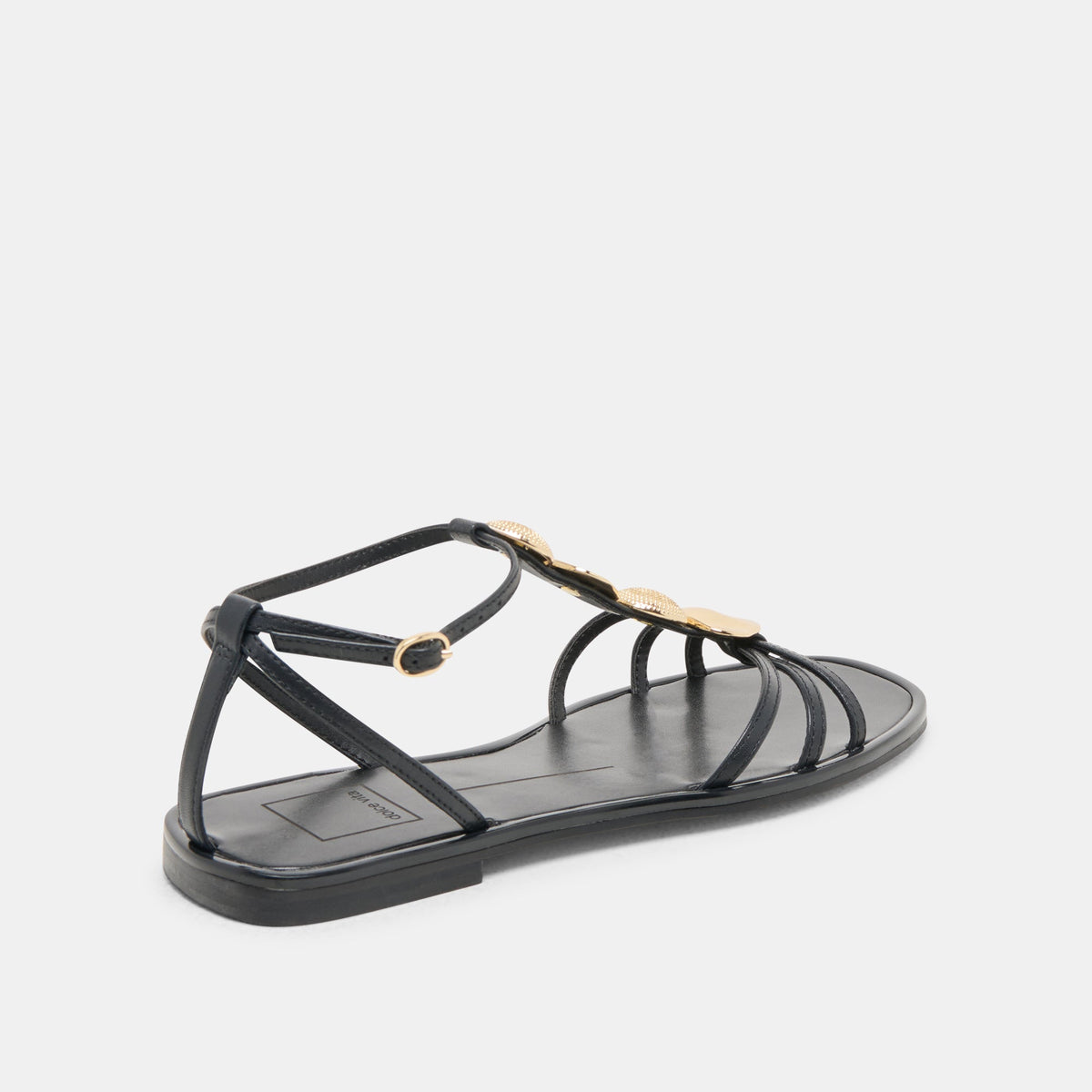 Faun Black Leather Sandals | Dolce Vita