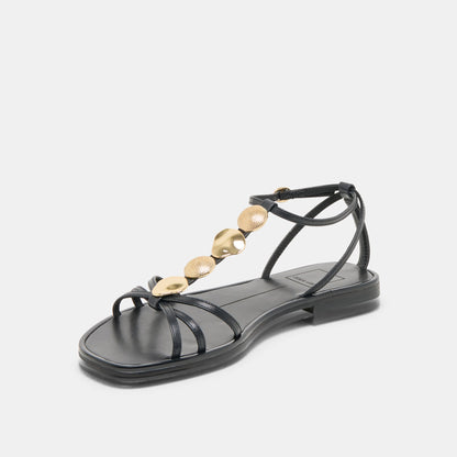 Faun Black Leather Sandals | Dolce Vita