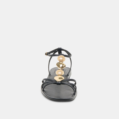 Faun Black Leather Sandals | Dolce Vita