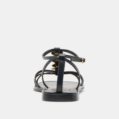 Faun Black Leather Sandals | Dolce Vita