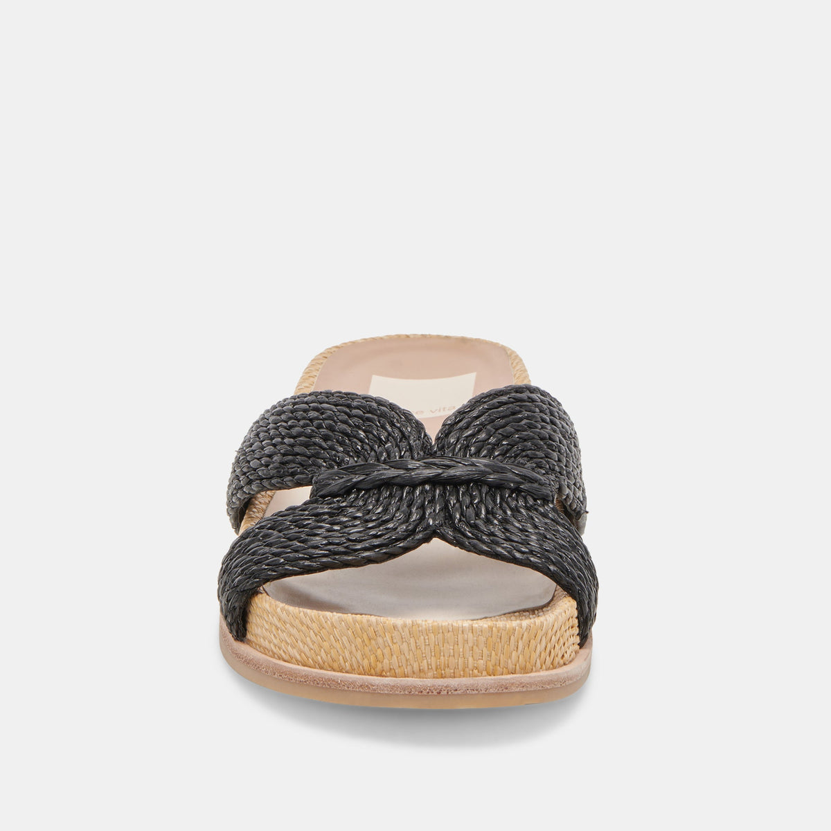 SELDA WIDE SANDALS ONYX RAFFIA | Dolce Vita