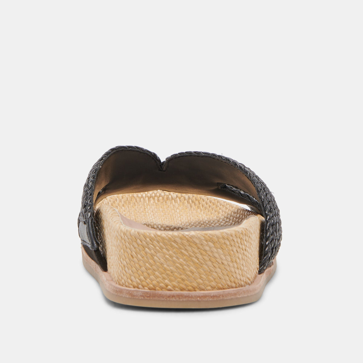 SELDA WIDE SANDALS ONYX RAFFIA | Dolce Vita