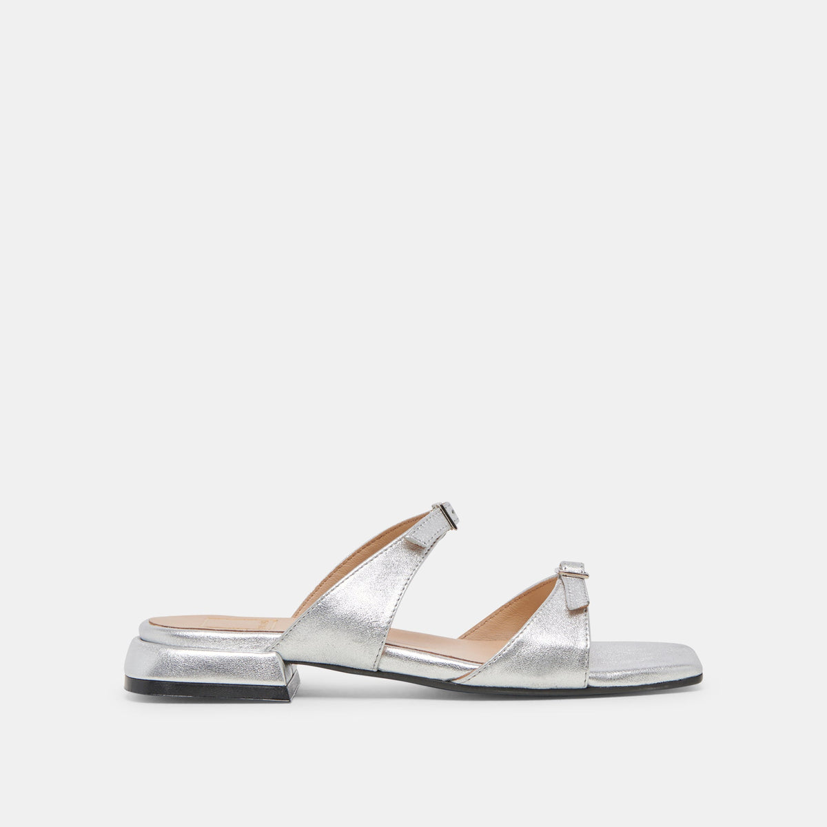 LAVERN SANDALS SILVER METALLIC LEATHER | Dolce Vita